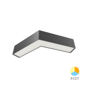 Linearna svetiljka LED 13W 3u1 ugaona crna