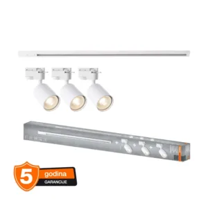 Komplet set šina i 3 reflektora bela