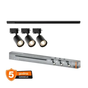 Komplet set šina i 3 reflektora crna